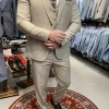 Beige pak heren