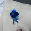 Blauw corsage bruidegom