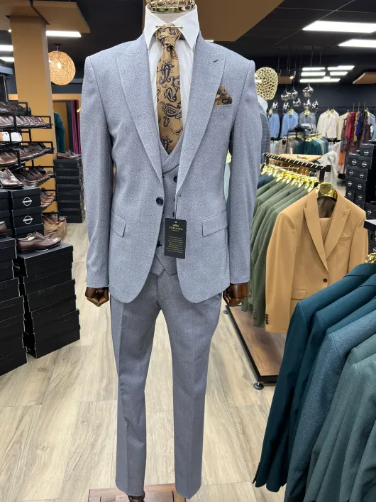Blauw grijs Stretch Pak