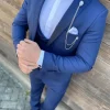 Blauw Tuxedo / Blauw Trouwpak
