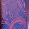 Bordeaux blauwe stropdas met pochet in oosters patroon