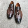 Bruine loafers kalfsleer