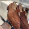 Cognac bruin suede Loafers
