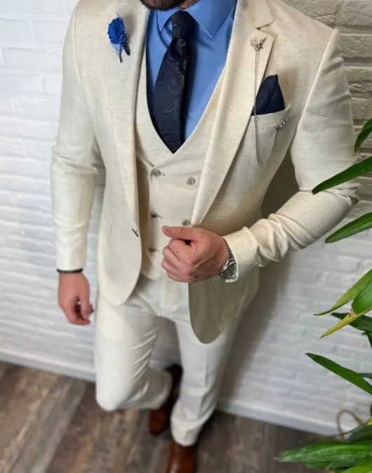creamy_beige_linnen_look__4.webp Creamy Beige linnen look trouwkostuum