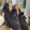 Donkerbruine suède Loafers