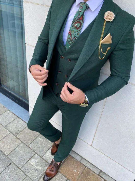 Emerald groen Trouwkostuum