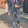 Geraffineerde Stijl: Grijs Geruit Pak