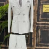 Grey double breasted blazer suit