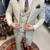 Linnen look beige pak
