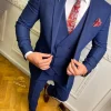 Navi blauw pak met flexibele pasvorm | Donkerblauw kostuum 3-delig