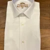 Off-white slimfit overhemd / gebroken wit hemd stretch