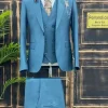Pak heren blauw - groen