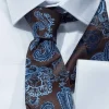 ST37 Blauw bruine stropdas