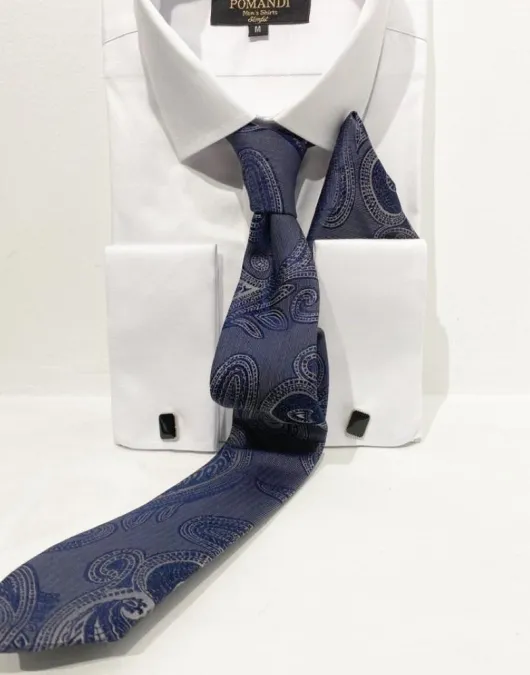 ST21 Blauw-grijs Stropdas/vlinderdas