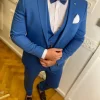 True blue Blauw heren kostuum