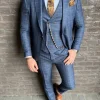 Vintage jaren '20 Blauw Geruit Pak pk13