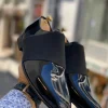Zwart gelakte moccassins - black wedding loafers